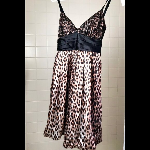 City Triangles Leopard Lace Dress - Picture 1 of 7